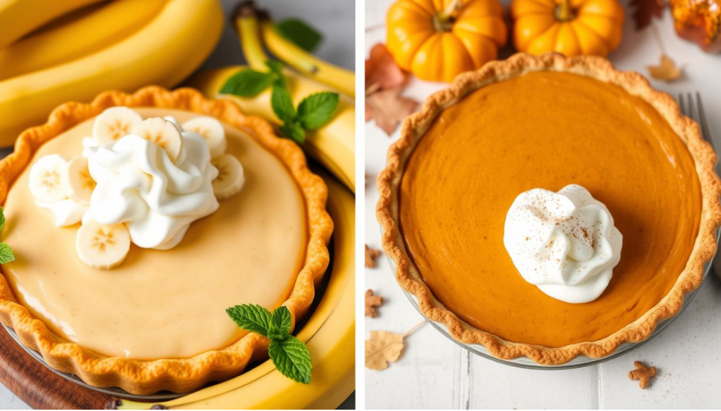 Banana Cream Pie vs Pumpkin Pie