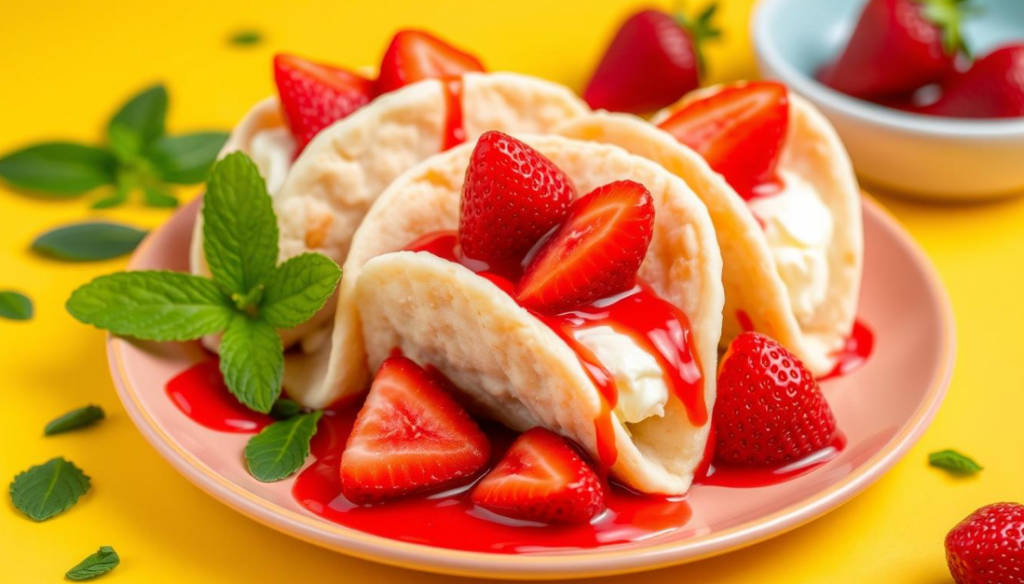 Strawberry Cheesecake Tacos