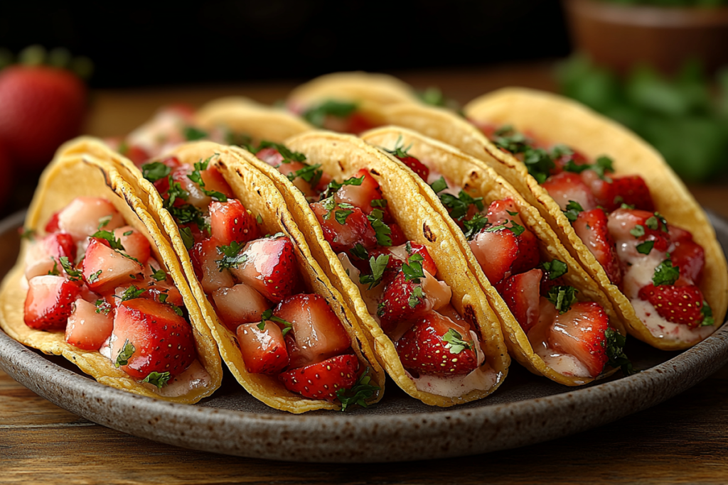 Strawberry Cheesecake Tacos