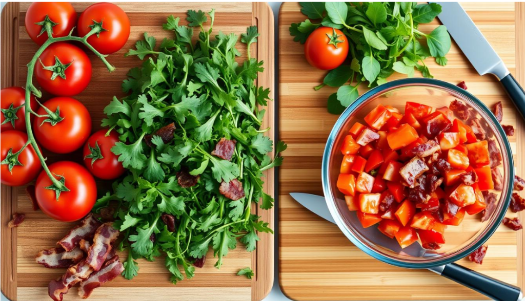 Tomato Salad with Arugula Bacon Recipe