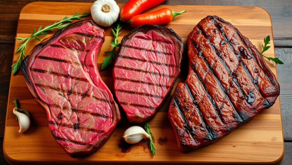 What are the 3 types of steak