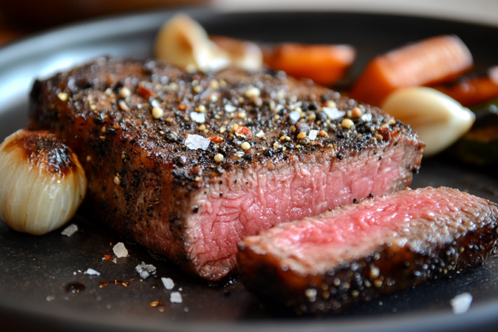 black pepper angus steak