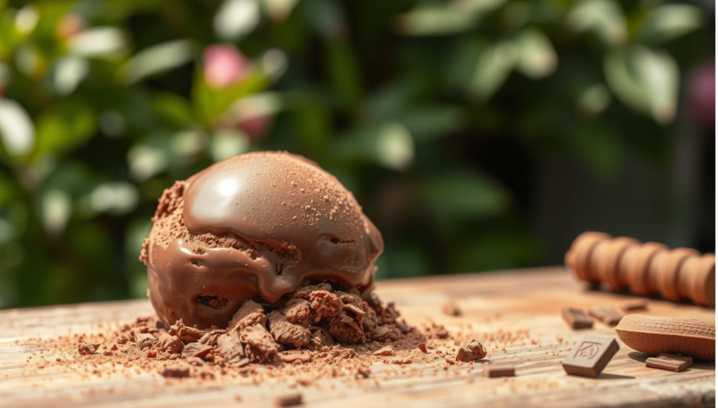 chocolate ice cream scoop