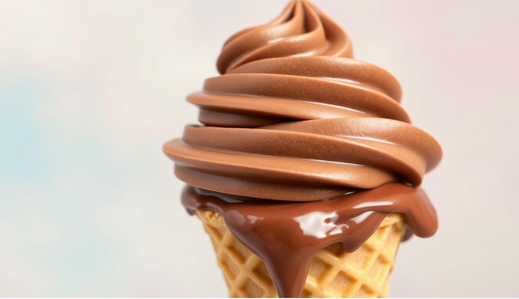 ice cream cone with just chocolate